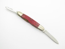 Vtg 1889-1989 Case XX Centennial R62063 Jigged Red Bone Folding Pocket Pen Knife picture