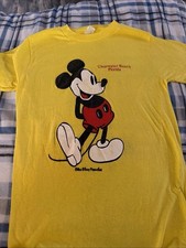 Vintage Walt Disney Productions Mickey Mouse T-Shirt Adult Yellow Clearwater FL picture