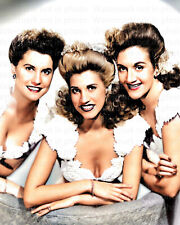 The Andrews Sisters LaVerne, Maxene & Patty 8x10 RARE COLOR Photo 604 picture