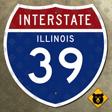 Illinois Interstate route 39 highway road sign Rockford Normal 1961 12x12 picture