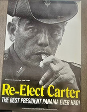 1978 RE-ELECT JIMMY CARTER THE BEST PRESIDENT PANAMA EVER HAD POLITICAL POSTER picture