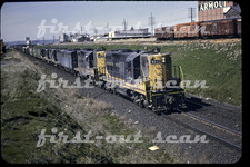 F Original Slide - Northern Pacific NP 1743 GP-9 Action w/ Frt Spokane WA 1972 picture