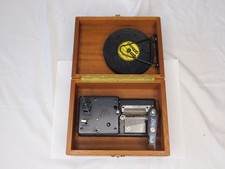 Vintage Thorens AD30 Swiss Disc Music Box Mechanical Walnut Case W/ 6 Discs WORK picture