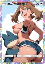 Custom Waifu Full Art Card - May Fan Art - Anime Girl - Holofoil picture