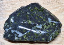Pretty Hand Polished Amygdaloidal Basalt With Epidote and Calcite picture