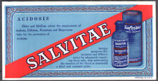 American Apothecaries Salvitae for Acidosis blotter 1930s picture