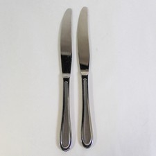 Lot of 2 Oneida Ivory Stainless French Hollow Dinner Knives - Good Condition picture