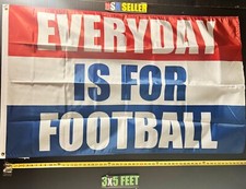 Football Flag Everyday Is Football Man Cave America USA Sign 3x5' picture