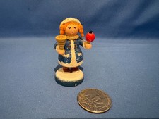 KATHE WOHLFAHRT Wooden Christmas Figurine Girl with Sweets Germany Winter Child picture
