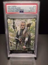 2001 Topps Orlando Bloom RC Legolas Lord Of The Rings PSA/DNA 6/8 BGS auth Bonus picture
