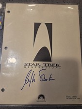 Autographed Star Trek Generations Script Cover By William Shatner picture