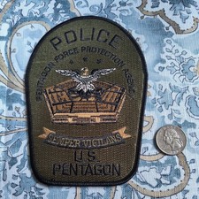 U.S. PENTAGON FORCE PROTECTION AGENCY POLICE PATCH-Green Subdued ERT picture