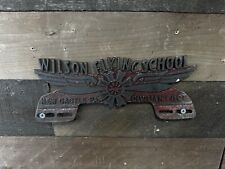 Vintage License Plate Topper Wilson Flying School New Castle PA. Civilian Pilot picture