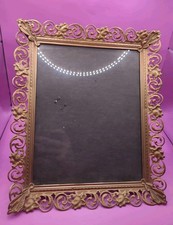 Vintage Metalcraft Metal Picture Frame Ornate Filigree 12x10