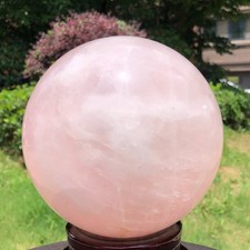 9.72 LB Natural Pink Rose Quartz Crystal Sphere Ball Healing Reiki 6577 picture