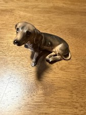 Vintage Wiener Dog Dachshund Figurine Brown Ceramic Japan picture