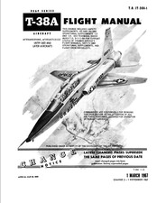 192 Page Nov. 1967 Northrop T-38 T-38A Talon T.O. 1T-38A-1 Flight Manual on CD picture