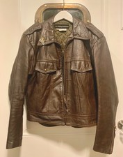 Vintage Rare AMF HARLEY-DAVIDSON 70’s Brown Leather Jacket Size 44~ GOOD CONDITN picture