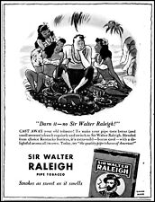 1942 Desert Island Girls Sir Walter Raleigh pipe tobacco vintage art print ad L9 picture