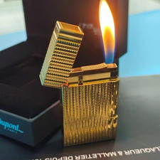 Hot S.T. Dupont Gold Plated Ligne 1 Lighter New in Sealed Original Box Top picture