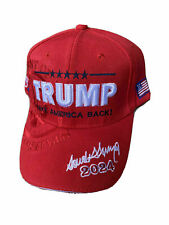 TRUMP 2024 Take America Back Save America Embroidered Donald Trump RED Hat Cap picture