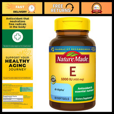 Nature Made Vitamin E 450 mg (1000 IU) dl-Alpha Softgels, 60 Count for Antioxida picture