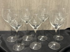 Seven (7) Home Essentials Etched Wine Glasses Floral Grapes picture