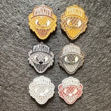 PINZCITY GG  Scarebear Hat Pin Lot of 6 Gold/Silver/Red/Black picture