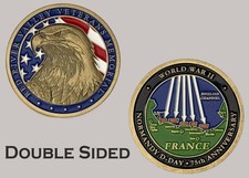 Red River Valley Veterans Memorial D-Day 75th Challenge Coin J#16 picture