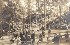 1908 Spokane WA Natatorium Park Roller Coaster RPPC Postcard COPY picture