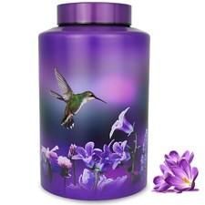 Large Purple Hummingbird Cremation Urns for Adult Male Female Ashes picture