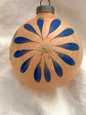 Rare Pre WWII Unsilvered Opaque HEIM Hand Painted Christmas Ornament picture