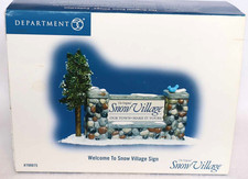 DEPT 56 WELCOME TO SNOW VILLAGE SIGN CHRISTMAS 799975 picture
