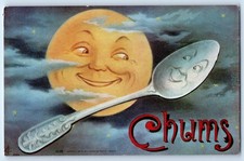 c1910's Chums Anthropomorphic Moon Spoon Colorado CO Posted Antique Postcard picture