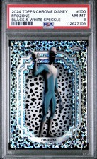 2024 Topps Chrome Disney #100 Frozone Black & White Speckle /101 PSA 8 picture