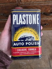 🔥 Vintage PLASTONE Auto Polish 1940s Tin picture