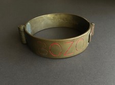 Vintage BOZO Metal Animal Restraint Collar HAGER Hinged Circus Oddity Rare picture