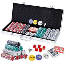 500 Chips Poker Chips Set 11.5 Gram Holdem Cards Game with Case & Dices at Home picture