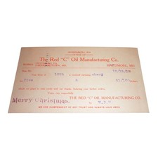 1912 The Red C Oil Manufacturing Co Baltimore MD Antique Postal Card Ephemera picture