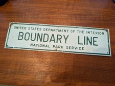 Vintage National Park Service Boundary Sign USFS BLM   picture