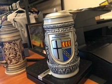 German Stein Beautiful artwork rare Lidded Gemeinde Wartmannsroth mettlach picture