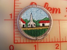 Citizenship in the Community merit badge plastic backed patch (oP) picture