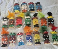 Vintage Navajo Indian Route 66 SouvenirTourist Trading Wood Kachina Doll Figures picture