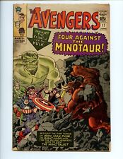 Avengers #17 Comic Book 1965 VG- Stan Lee Marvel 1st App Minotaur Comics Hulk picture