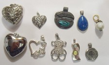 vintage assorted jewelry adornments hearts etc pendant lot 55184 picture