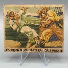 RARE 1936 GUM INC. CHENG FAMOUS PIRATE # 47 GOOD / VERY GOOD picture