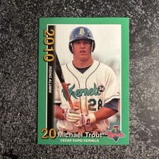 RARE Mike Trout ROOKIE RC CARD GREEN SP MINOR LEAGUE INSERT Angels #3/3 picture