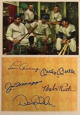 New York Yankees Legend Card Babe Ruth Gehrig Derek Jeter Mantle DiMaggio GLOSSY picture