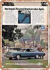 METAL SIGN - 1973 Chevy Impala Custom Coupe Vintage Ad picture