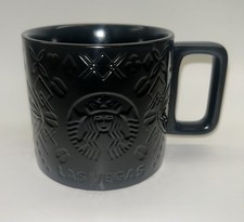 Starbucks 2023 Las Vegas Black Embossed Mermaid Ceramic Coffee Mug 14 oz NEW picture